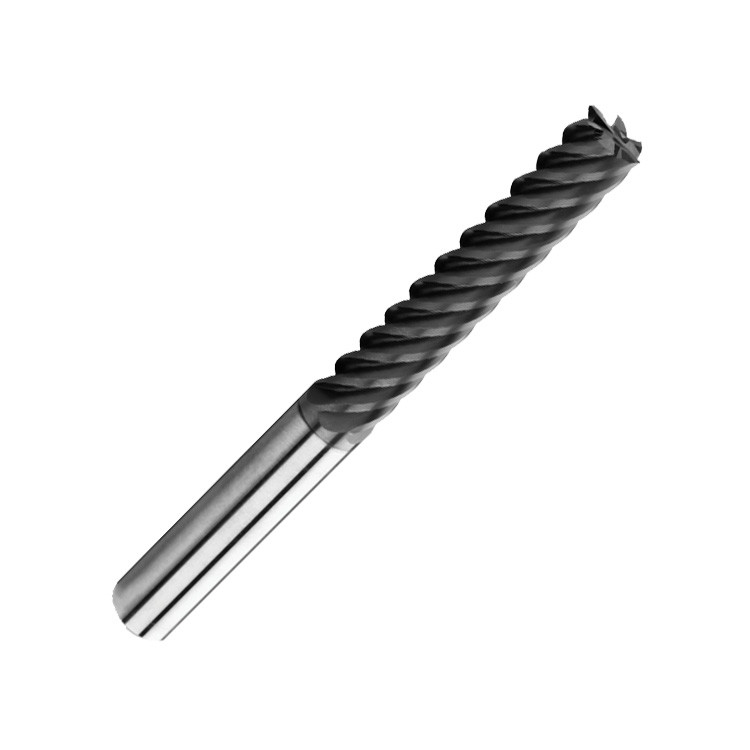 6 Flute Flattened Carbide End Mill TiAIN Coated For Finishing Milling Cutter