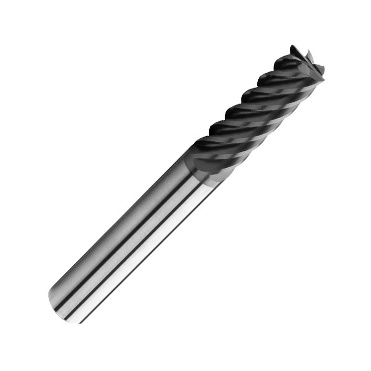 6 Flute Flattened Carbide End Mill TiAIN Coated For Finishing Milling Cutter