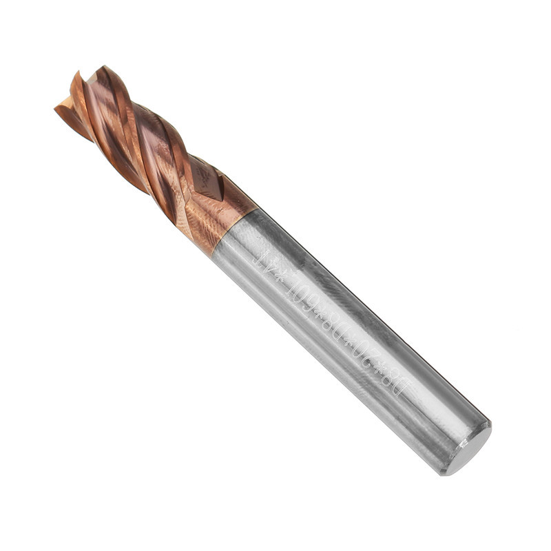 55 Hrc Solid Carbide End Mill / 4mm 4 Flute End Mill CNC Tools
